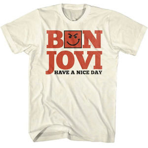 Bon Jovi Have A Nice Day Natural Adult T-Shirt, Bon Jovi Rock Band Shirt